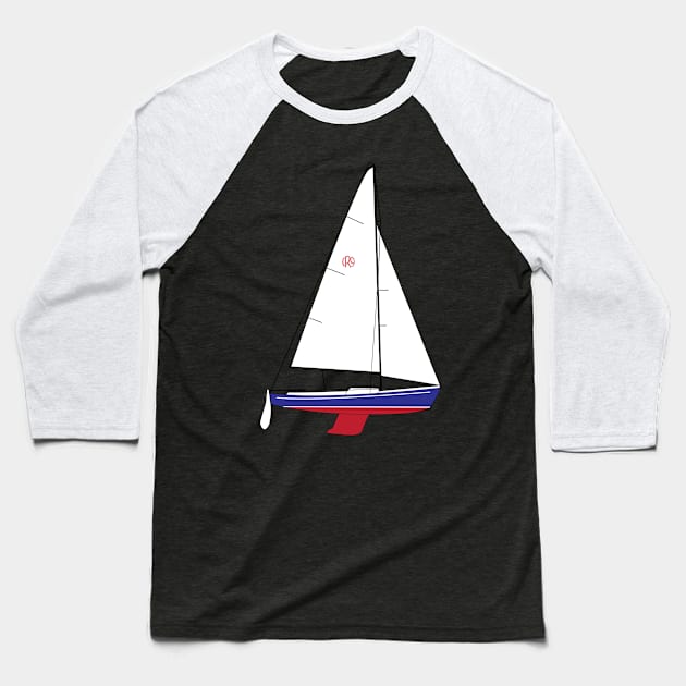 Rhodes 19 Sailboat Baseball T-Shirt by CHBB